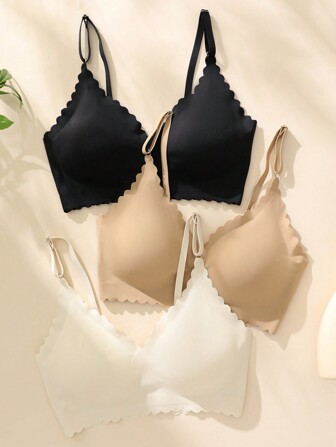 Snug Zone 3入組無縫純色胸圍套裝