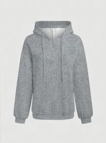 INAWLY Women'S Texture Hooded Sweatshirt,Long Sleeve Tops Pullover Fall Outfit