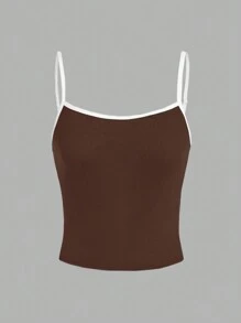 SHEIN EZwear 3pcs Versatile Plain Color Camisole Tops, Fitted Women Round Neck Sleeveless Tank Tops, Suitable For Summer - Multicolor - View 5