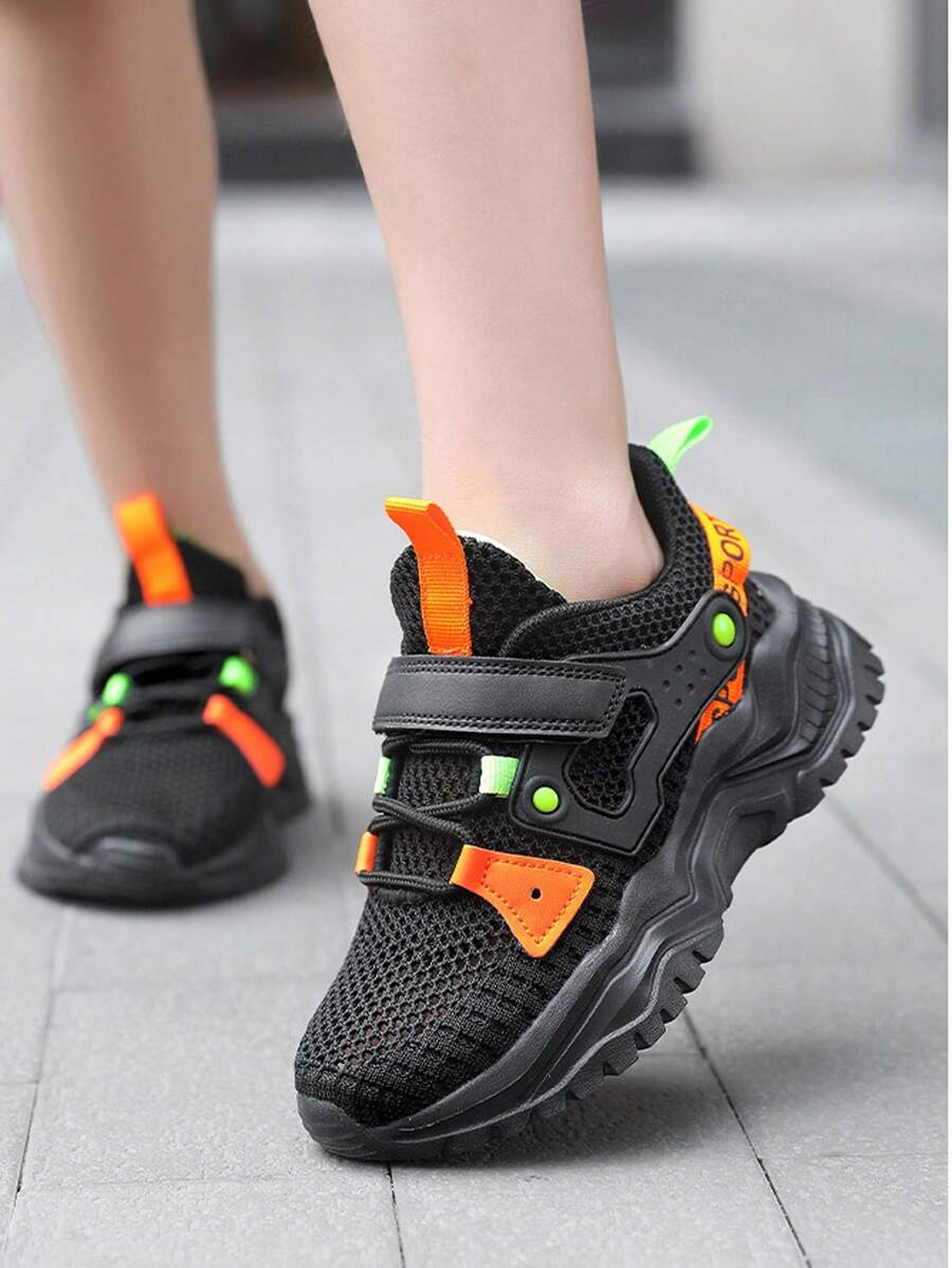 兒童春季加厚輕便透氣男童戶外遠足鞋,女童校園跑步鞋 - 彩色 - 查看 1