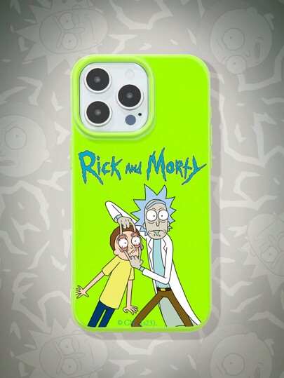 Rick and Morty | ROMWE Regular Glossy Green Cartoon Character Phone Case