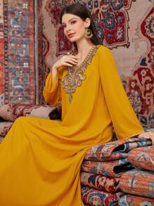 Al Najma Embroidered Patchwork Dress