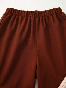 SHEIN 3 cái/bộ Chàng trai trẻ Giải trí Thể thao Khủng long In Áo thun Và Màu thuần Bộ quần short - Nhiều màu - Xem 3