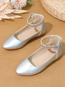 Scarpe Alla Moda In Argento Piatte Per Bambini - Argento - Visualizzare 1