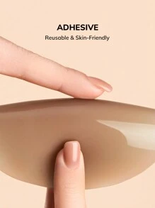 LUVLETTE Miếng dán silicon tái sử dụng che đầu nhũ hoa không lộ - Lựa chọn tốt cho áo thun ôm sát và áo ngực cưới. - Chocolate - Xem 7