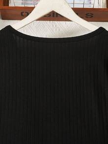 Teen Girl's Butterfly Patchwork Dress - Black - View 4