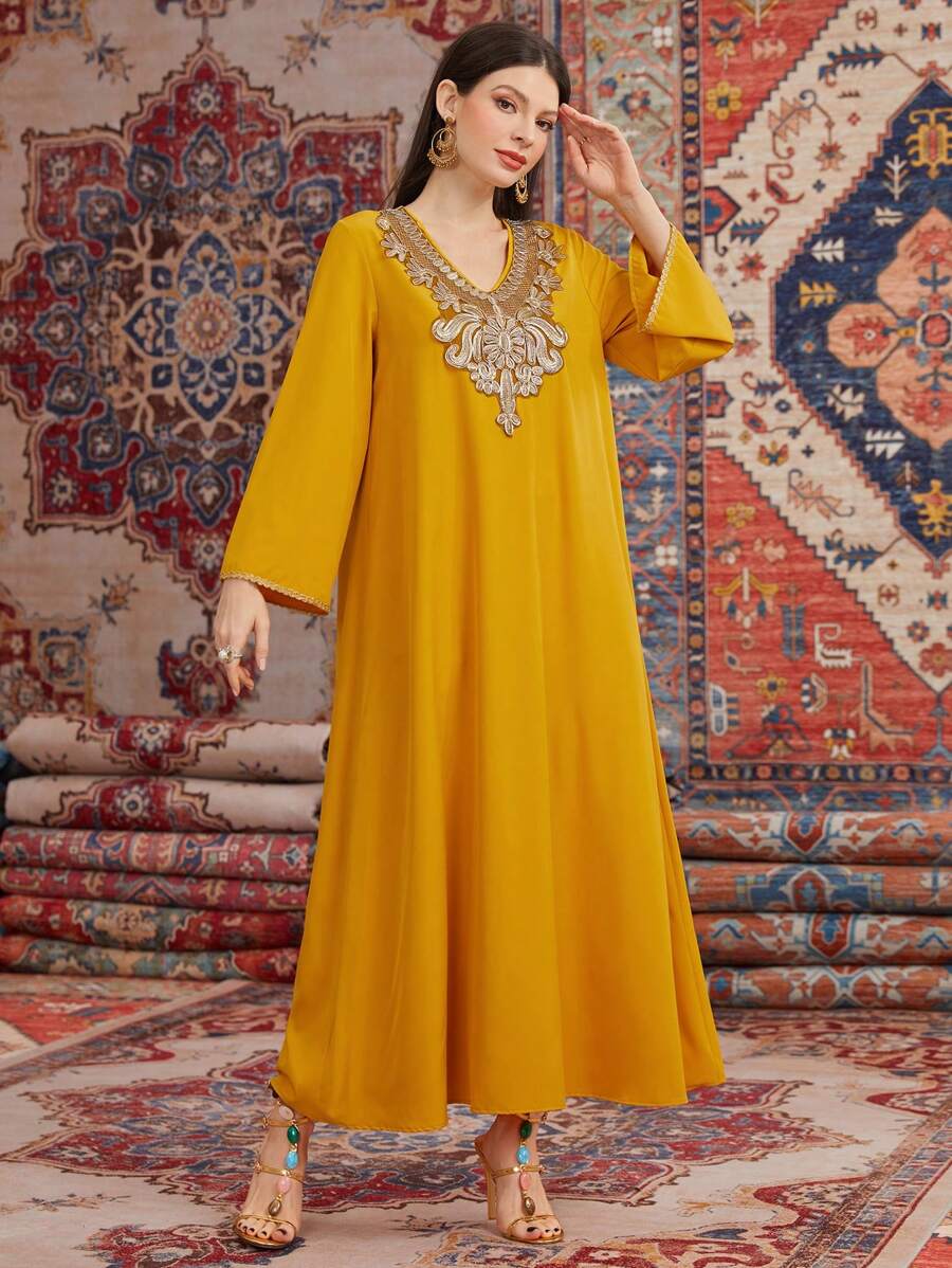 Al Najma Embroidered Patchwork Dress