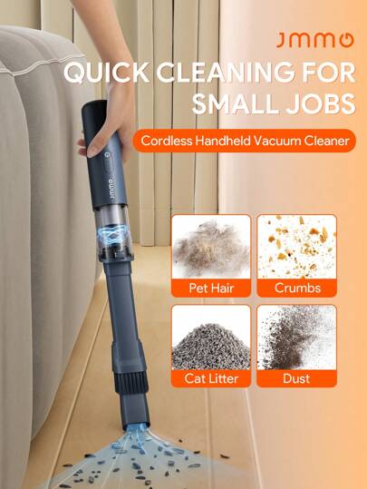 JMMO Mini Vacuum,Car Vacuum Cleaner, Strong Dust Devouring Suction,2000mAh Battery & 2-Layer Filter System & Low Noise For Car Home Christmas Gifts,Must-Haves For Autumn And Winter Holiday Camping Holiday Essentials Vacation Accessories,Camping Supplies