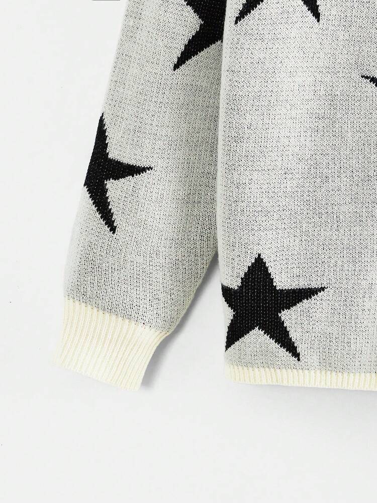 Women's Star Pattern Long Sleeve Sweater