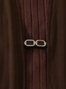 Áo khoác và váy ba lỗ có gân trơn dài tay dành cho bé gái mùa thu đông - màu nâu - Xem 3