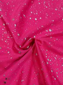 EMERY ROSE Plus Pearls Beaded Trumpet Sleeve Tee - Hot Pink - View 7