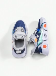 Giày thể thao trẻ em thoáng khí thoải mái đa năng thời trang thường ngày - Màu xanh lam - Xem 2