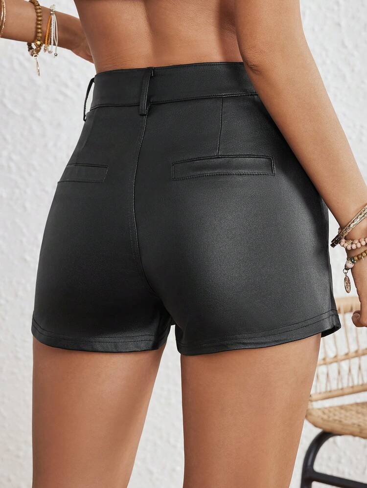 Women's Solid Color Asymmetric Hem Casual Daily Versatile Skort