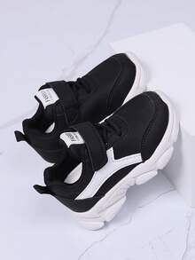 嬰兒男童運動鞋-黑色 - 黑與白 - 查看 2