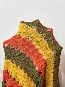 Breezaya Women's Striped Sleeveless Sweater Dress - Multicolor - View 7