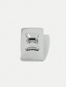 SHEIN MOD Metallic Fashionable Hair Clip Suitable For Everyday Use Elegant - Silver - View 4