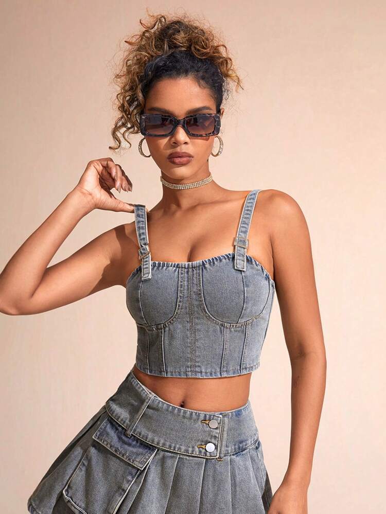 Women's Denim Camisole Top