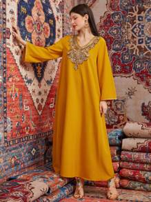 Al Najma Embroidered Patchwork Dress