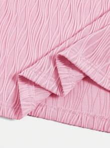 SHEIN EZwear 無袖領口合身連身裙 - 粉色 - 查看 5