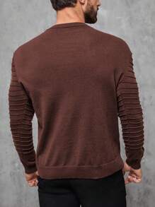 Extended Sizes 男士加大碼圓領長袖毛衣