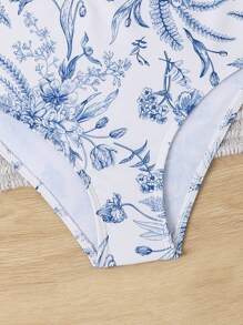 Tween Girl Floral Printed Bikini Set - Multicolor - View 5