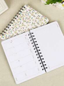 ROMWE Kawaii 1 Pieza Cuaderno De Hojas Sueltas Con Lindo Diseño De Patrón De Hierba Colorida - Multicolor - Ver 2