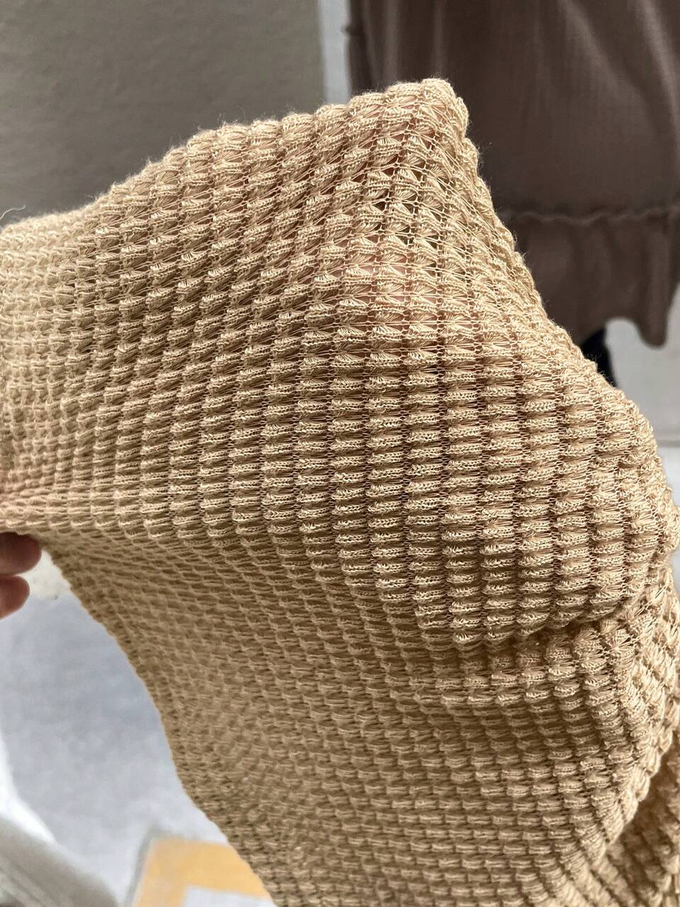 Plus Size Women's Fashionable Casual Versatile Spring And Summer Women's New Textured Waffle Fabric Button Decoration Babydoll Long-Sleeved T-Shirt