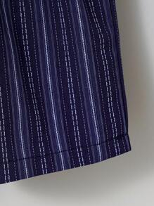 3pcs/Set Spring Summer Baby Boy Striped Jacquard Fabric Casual Outfit