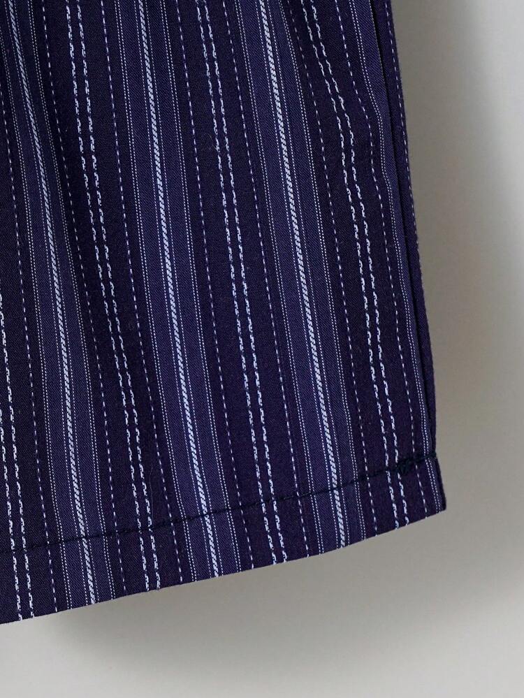 3pcs/Set Spring Summer Baby Boy Striped Jacquard Fabric Casual Outfit