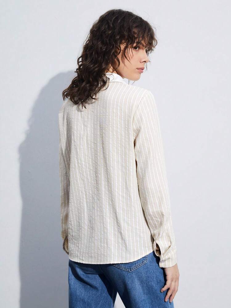 Women's Striped Long Sleeve Shirt