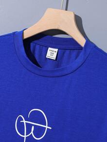 SHEIN 3 cái/bộ Cậu bé Tween Giải trí Mát mẻ Phong cách đường phố Lá thư In Ngắn tay Áo thun Với giày - Nhiều màu - Xem 3