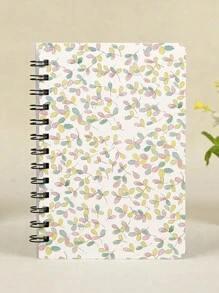 ROMWE Kawaii 1 Pieza Cuaderno De Hojas Sueltas Con Lindo Diseño De Patrón De Hierba Colorida - Multicolor - Ver 1