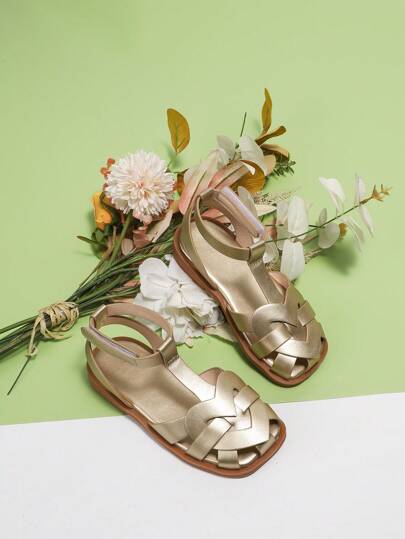 新款時尚舒適兒童平底涼鞋,公主海灘表演鞋