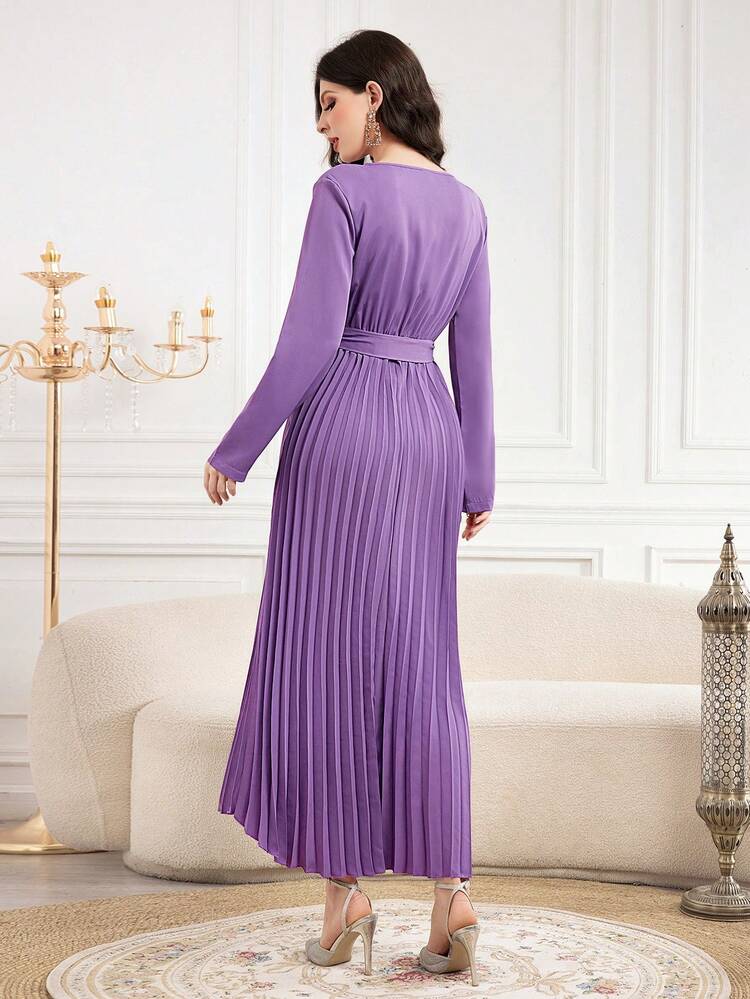 Women'S Beaded Embroidery Pleated Dress Fall Cloth For Women