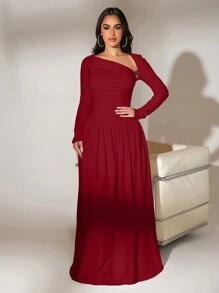 SHEIN SXY 女士空心長袖連衣裙