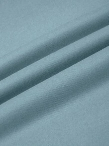 INAWLY 纯色圆领保暖套头衫、长袖上衣 - 霧霾藍 - 查看 4