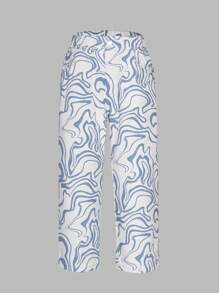 Girls' Loose Printed Jeans For Toddler - Light Wash - View 1