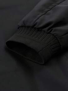 加大码男士长袖纯色棒球领夹克，秋季款