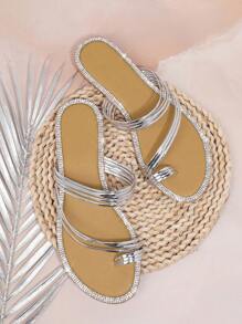 SHUZIA 女士平底涼鞋 - 銀色 - 查看 5