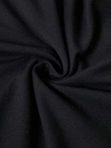 SHEIN Unity Black And White Bodycon Strapless Romper Unitard Set - Black and White - View 7