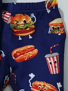 SHEIN 4入組年輕男孩短袖t卹和短褲套裝,貼身設計具卡通圖案,適用於初夏和秋季穿著 - 黃色 - 查看 5