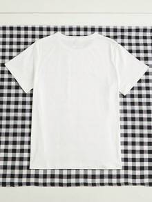 Calvaya Plus Size Printed Short Sleeve T-Shirt - White - View 2