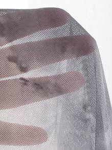 FRIFUL 女式扎染长袖高领上衣 - 灰色 - 查看 12