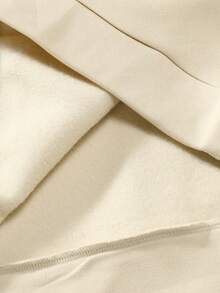 Manfinity Hypemode 男款卡通印花保暖襯裡寬鬆連帽衫 - 杏色 - 查看 6