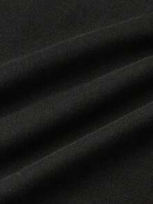 SHEIN EZwear 女士大尺寸心型印花緊身短版吊帶背心和背心上衣 - 黑色 - 查看 4