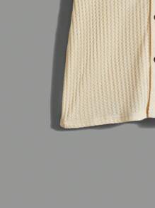 SHEIN 2pcs/Set Tween Boy's Casual Solid Stand Collar Short Sleeve Shirt - Multicolor - View 12