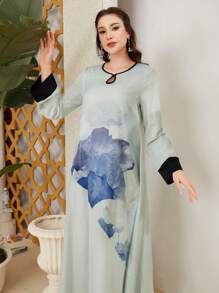 Al Najma 女裝印花拼接連衣裙 - 彩色 - 查看 3