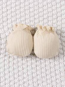 SHEIN Baby Boy Long Sleeve Jumpsuit With Printed Alphabet Pattern - Apricot - View 5