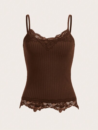 Camisole Top Mit Spitzenbesatz