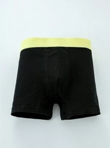 6pcs/Set Teen Boys' Colorblocked Seamless Underwear
